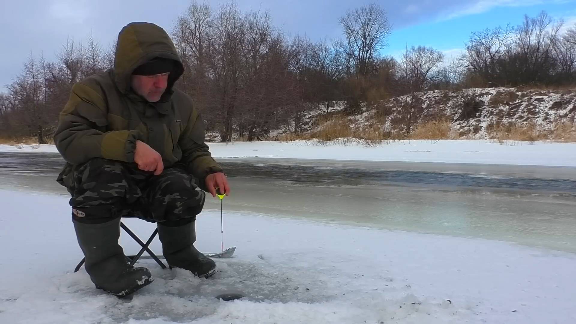 Рыбалка 19 января  на речке