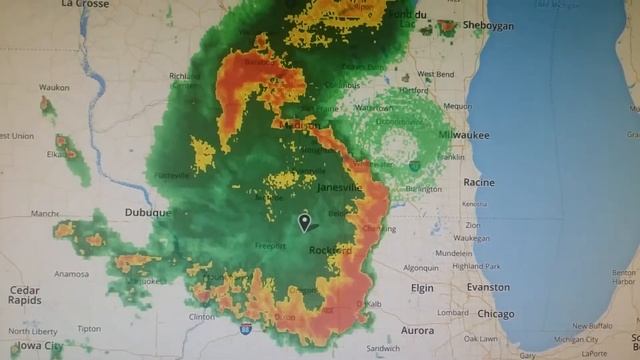 HAARP on Weather.com Radar near Milwaukee, WI July 19th 2017