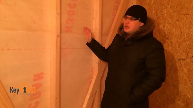 Строительство каркасного дома 6 на 8. День 23. Внутренние стены и потолки.