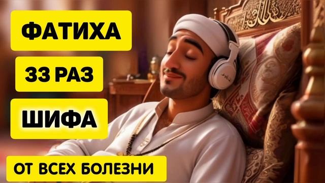 СУРА ФАТИХА 33 РАЗ, ШИФА ОТ ВСЕХ БОЛЕЗНЕЙ ИНША АЛЛАХ. СЛУШАЙТЕ КАЖДЫЙ ДЕНЬ