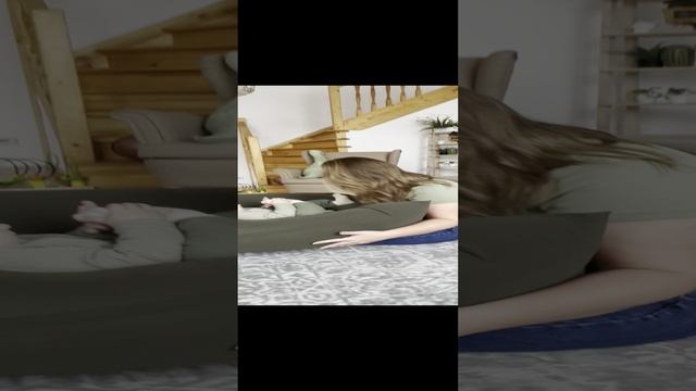 Развивающие игры для малышей с сенсорным пуфом Mimipuf.