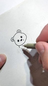 как нарисовать медвежонка