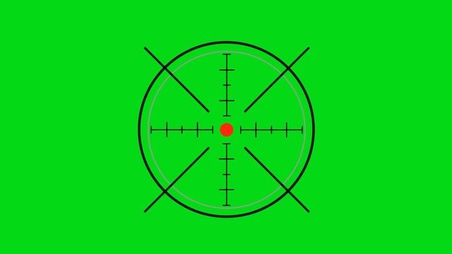various crosshair - green screen effect