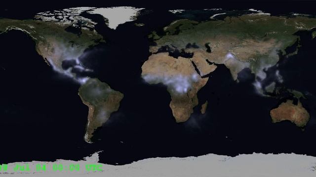 Animated Daily Lightning Map (2009) [720p]