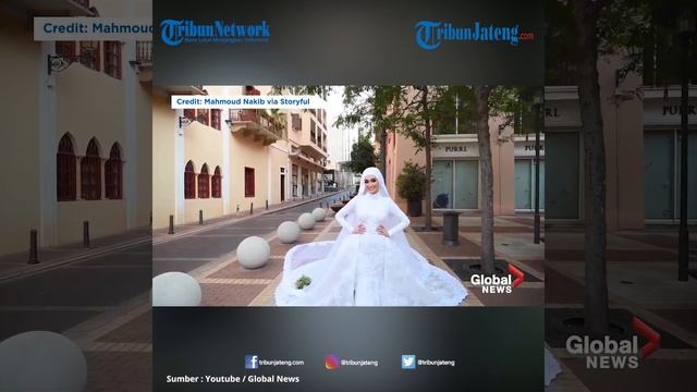 Viral Foto Pernikahan Pengantin Ketika Ledakan Lebanon