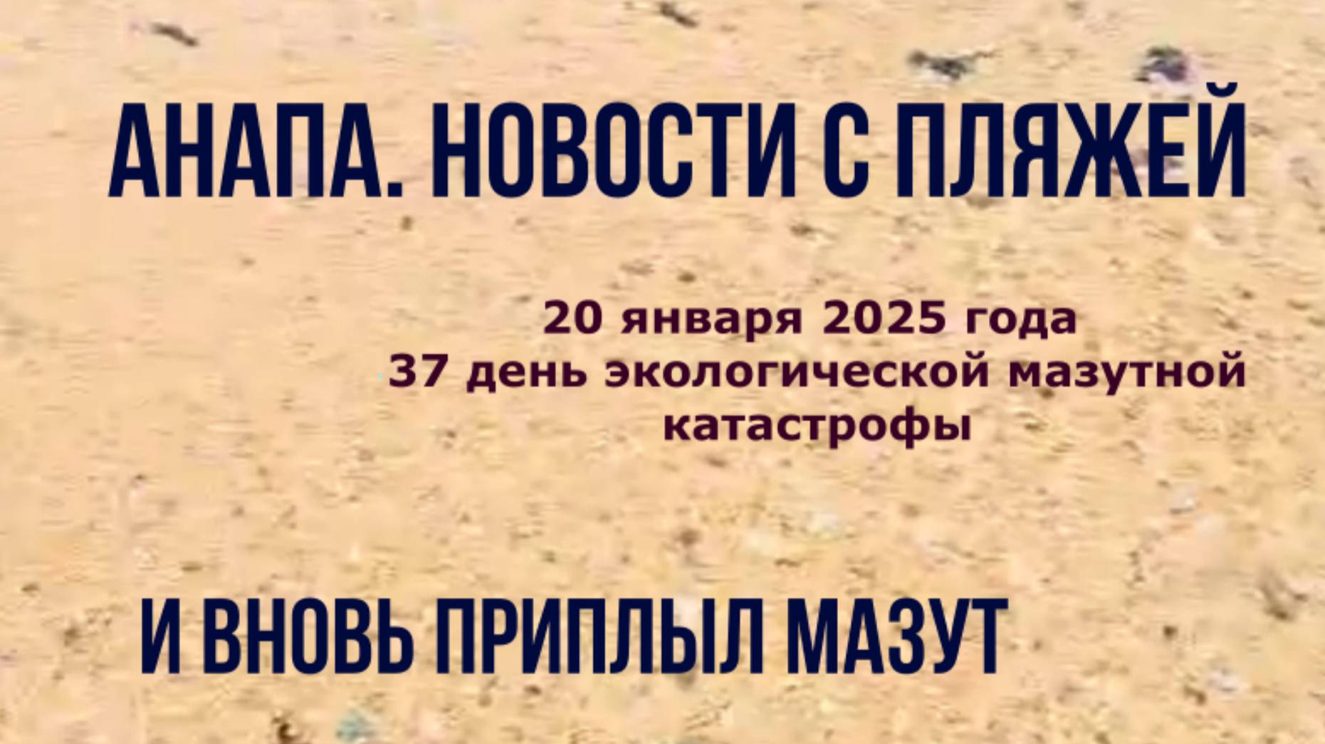 Анапа, 20 января 2025, и вновь приплыл мазут