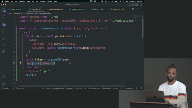 7. Testing the Create User Route