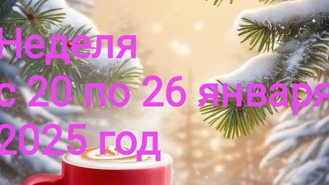 Неделя с 20 по 26 января. ❄️🤍🦋