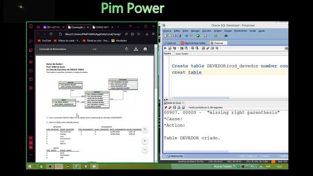 Pim Power_Criando Tabelas  em Banco de Dados