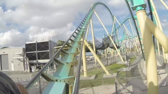 Kraken Roller Coaster POV GoPro @SeaWorld, Orlando FL