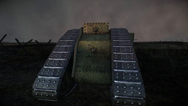 Mark V WWI tank game-res model