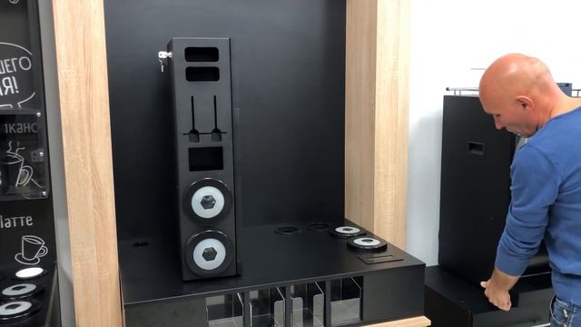 Настольный боковой модуль для стаканов и крышек для кофеавтомата Unicum Nero