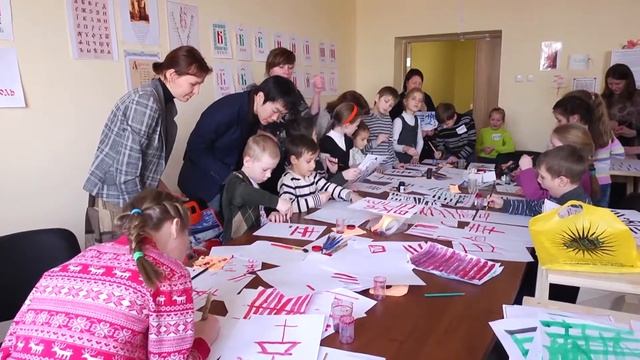 Мастер-класс японской каллиграфии от Хитоши Танака  в приходе святителя Николая Японского. г. Минск