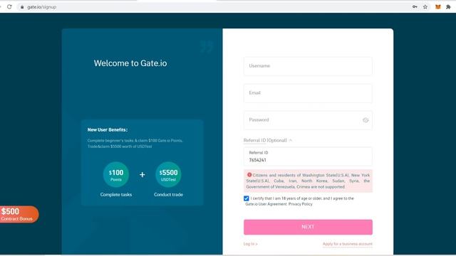 ขั้นตอนการสมัครเปิดบัญชี Gate.io และการทำ KYC