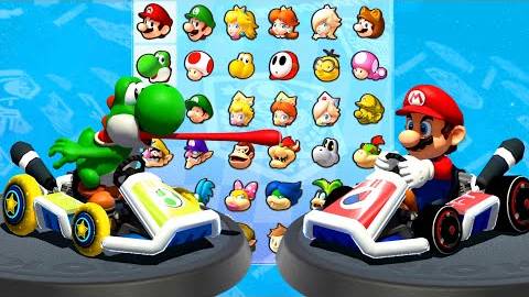 Mario Kart 8 Deluxe — двухместный карт с жабой Марио, Пич и Йоши Дариверс