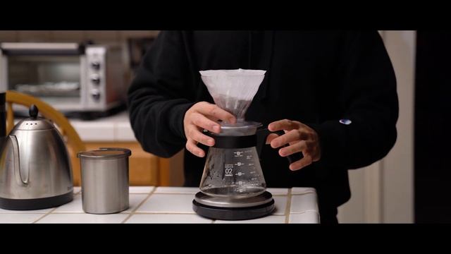 the morning coffee routine (hario v60)