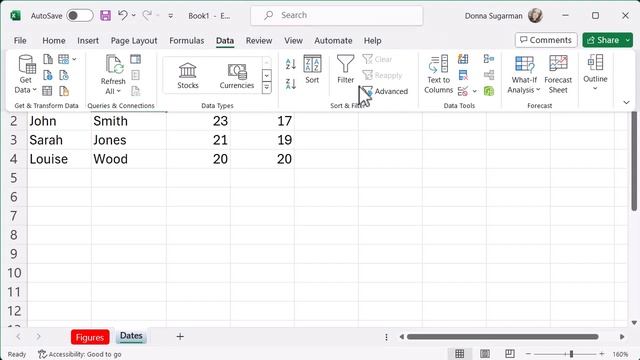 Microsoft Excel - Working with cells, columns and rows