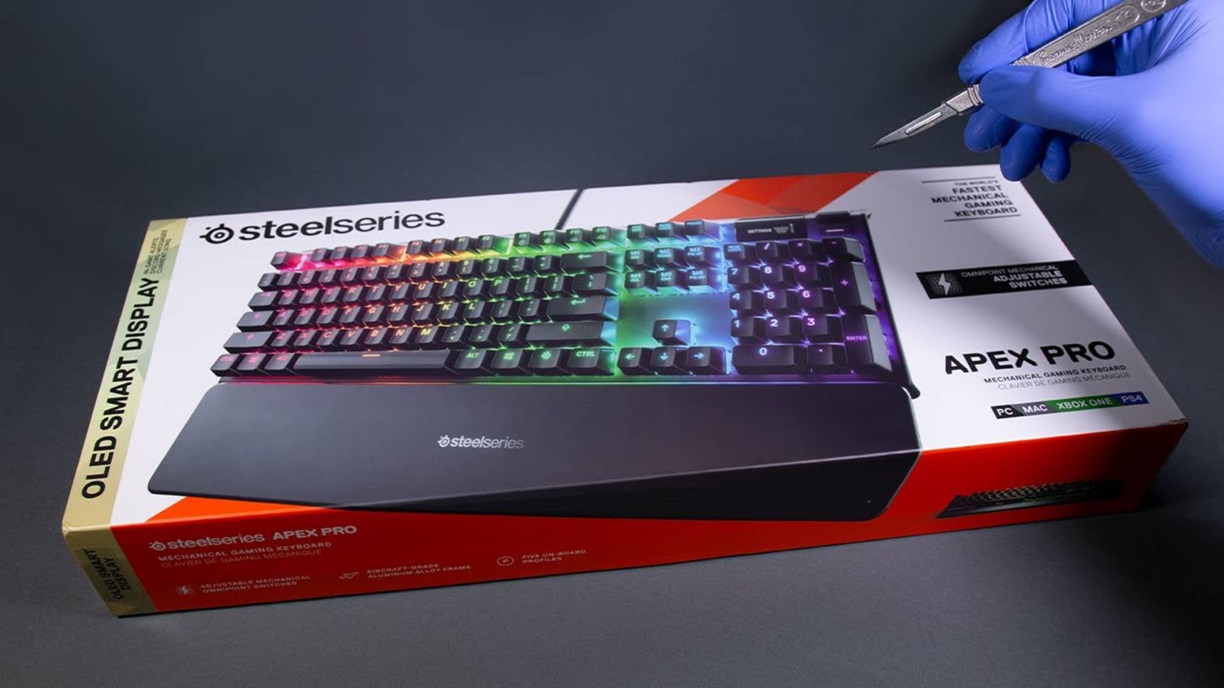 Распаковка механической игровой клавиатуры SteelSeries Apex Pro