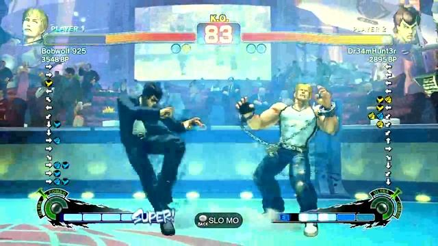 SSF4 Cody (Bobwolf 925) vs. Fei Long (Dr34mHunt3r) Xbox LIVE Ranking Match
