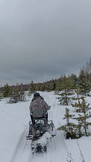 самодельный мини снегоход- ТЕСТ ПО БЕЗДОРОЖЬЮ