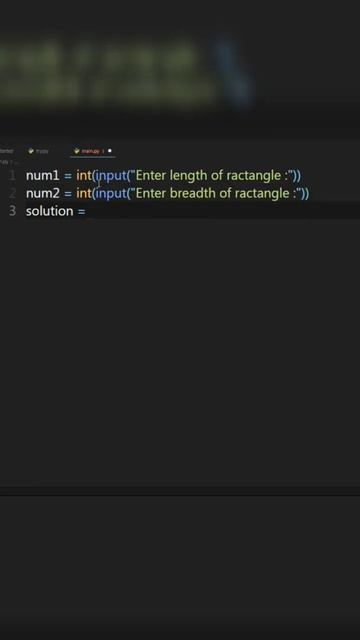 Area of rectangle in Python !! #codewithharry #rai