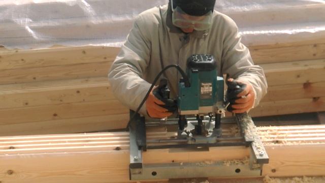 ASTRA-2  Нарезка замкового паза на месте строительства