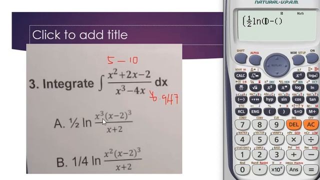 How to solve INTEGRATION using Scientific Calculator Fx-991 ES #calculatortricks #integration