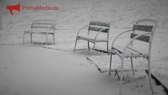 Снегопад во Владивостоке