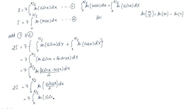 Integration of ln(sinx)