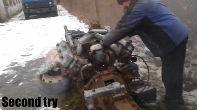 Old Soviet Truck Engine FIRST START in 7 years + RUNAWAY - JAMZ 236