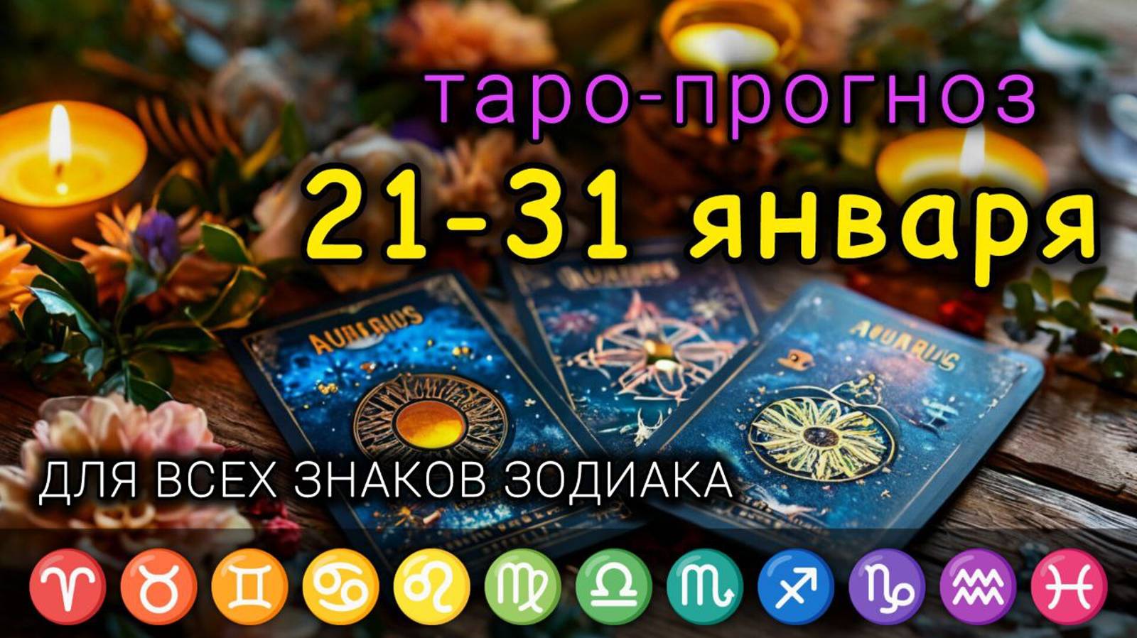 ТАРО прогноз/расклад на 21-31 ЯНВАРЯ 🍀 Все ЗНАКИ ЗОДИАКА. Подсказка - совет карт ТАРО