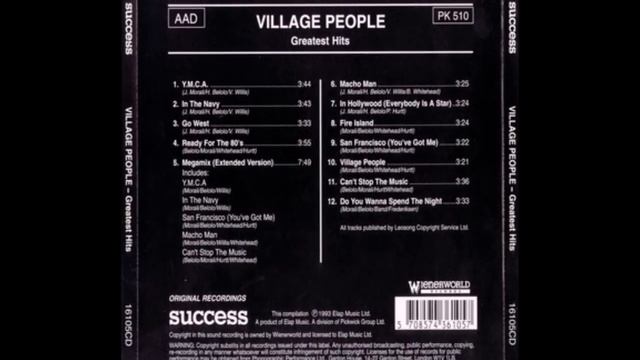 Village People.  Greatest Hits 1993 (vinyl record)