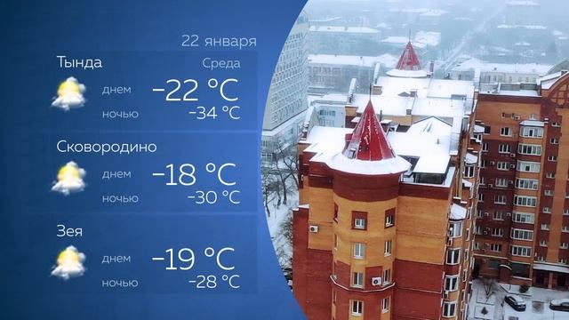 Прогноз погоды на 22.01.2025