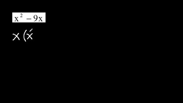 Factorizar x^2-9x