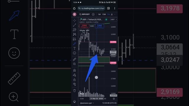 21/01/2025 обзор xrpusdt p. на 13-00 мск