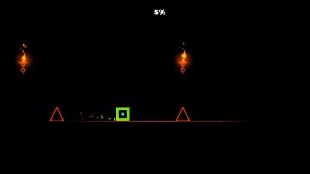 прошёл второй уровень в geometry dash