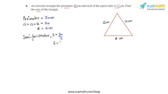 Class 9 Chapter 12 Ex 12.1 Q 6 Heron's Formula Maths NCERT CBSE