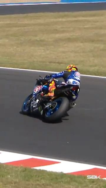 Andrea Locatelli Stoppie + Wobble moment at Turn 1 🫣 ｜ 2024 #WorldSBK