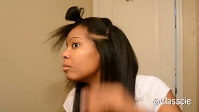 How To: Straighten and Silk Wrap Natural Hair