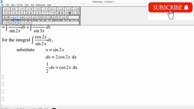 Integral of sin(5x)/(sin(2x)sin(3x))dx