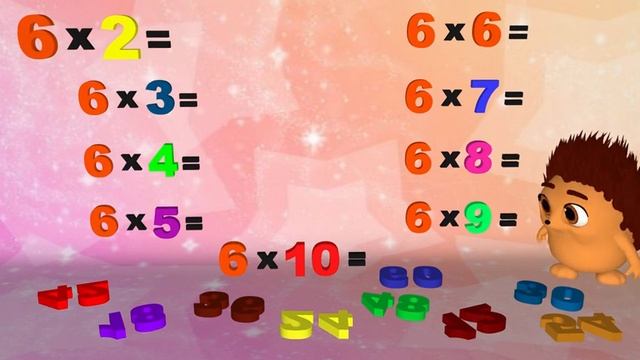 Музыкальная таблица умножения на 6.