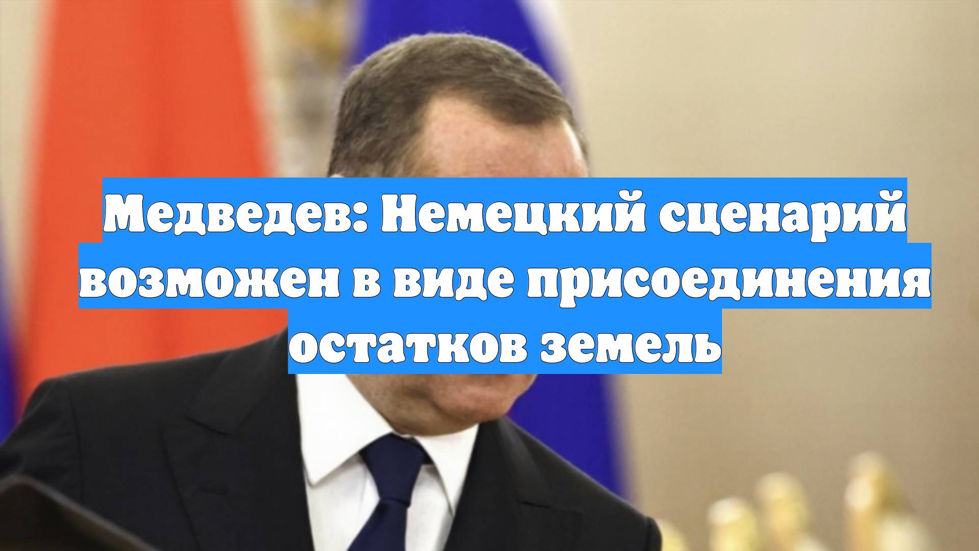 Медведев: Немецкий сценарий возможен в виде присоединения остатков земель