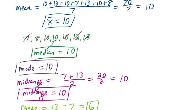 Find The Standard Deviation, Range, Mean, Median, Mode, And Midrange. (Statistics #3)