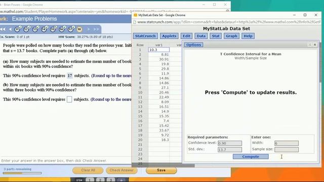 Finding the necessary sample size: population mean