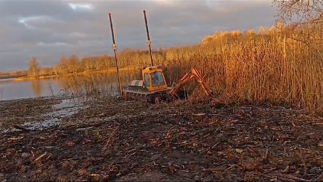 очистка от камыша и ила
