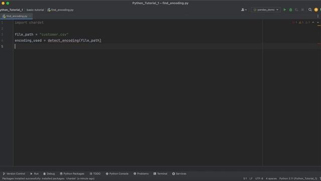 Python Tutorial - 20 : How to find file encoding? | Detect file encoding | Python chardet library