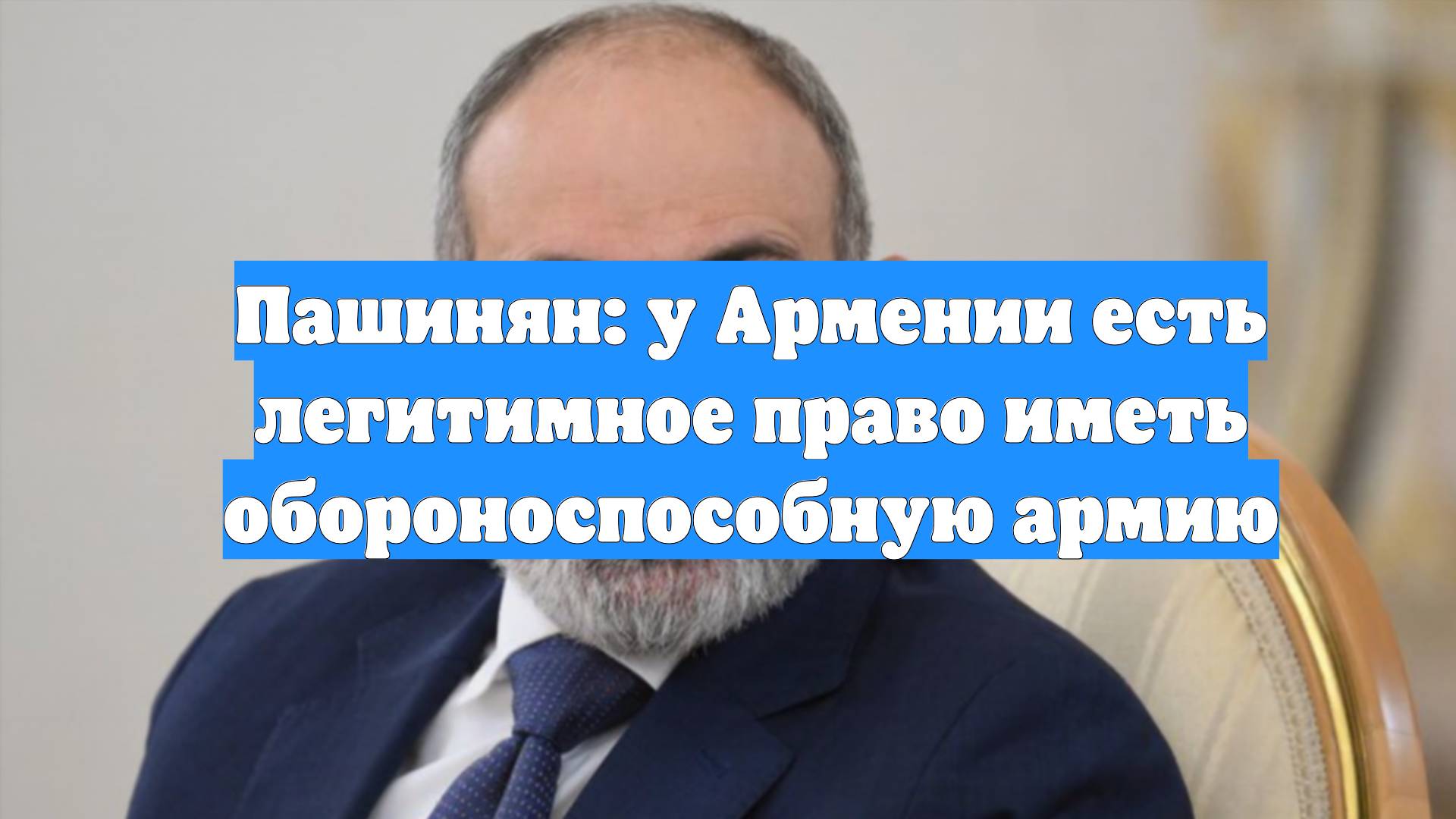 Пашинян: у Армении есть легитимное право иметь обороноспособную армию