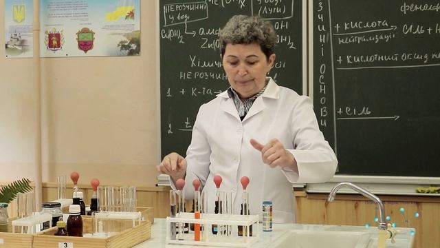 Дія основ на індикатори. Хімічні властивості основ.