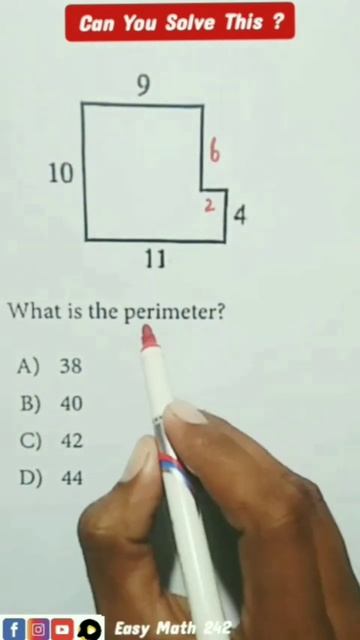 How to calculate the perimeter? | what is the perimeter | #shorts #perimeter