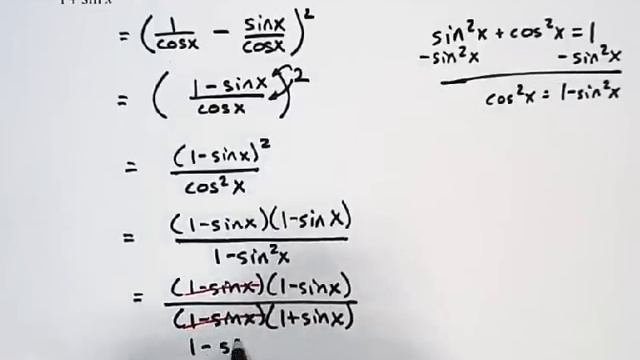 PC - Trigonometry Proofs #1